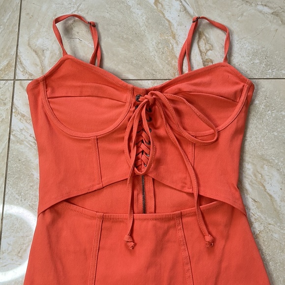 Timing Orange Mini Corset Dress - Picture 2 of 2